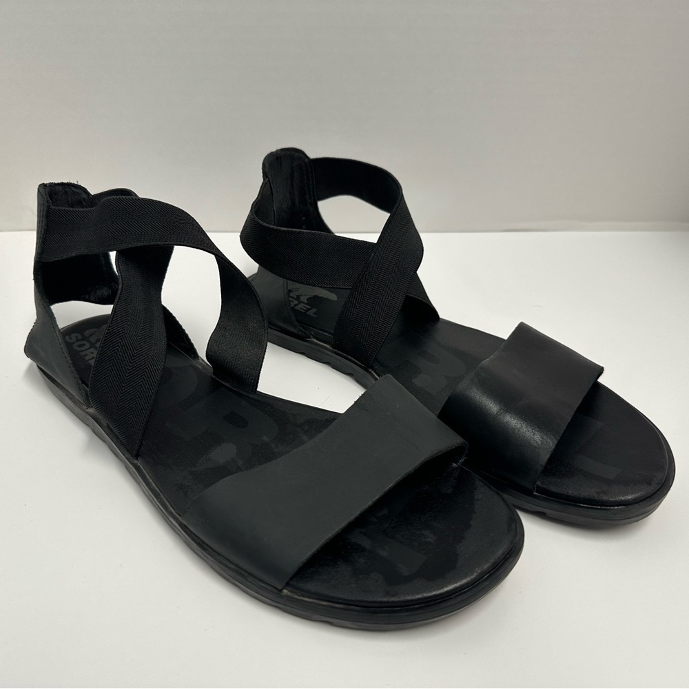 Sorel Ella III Stylish Black Sandals